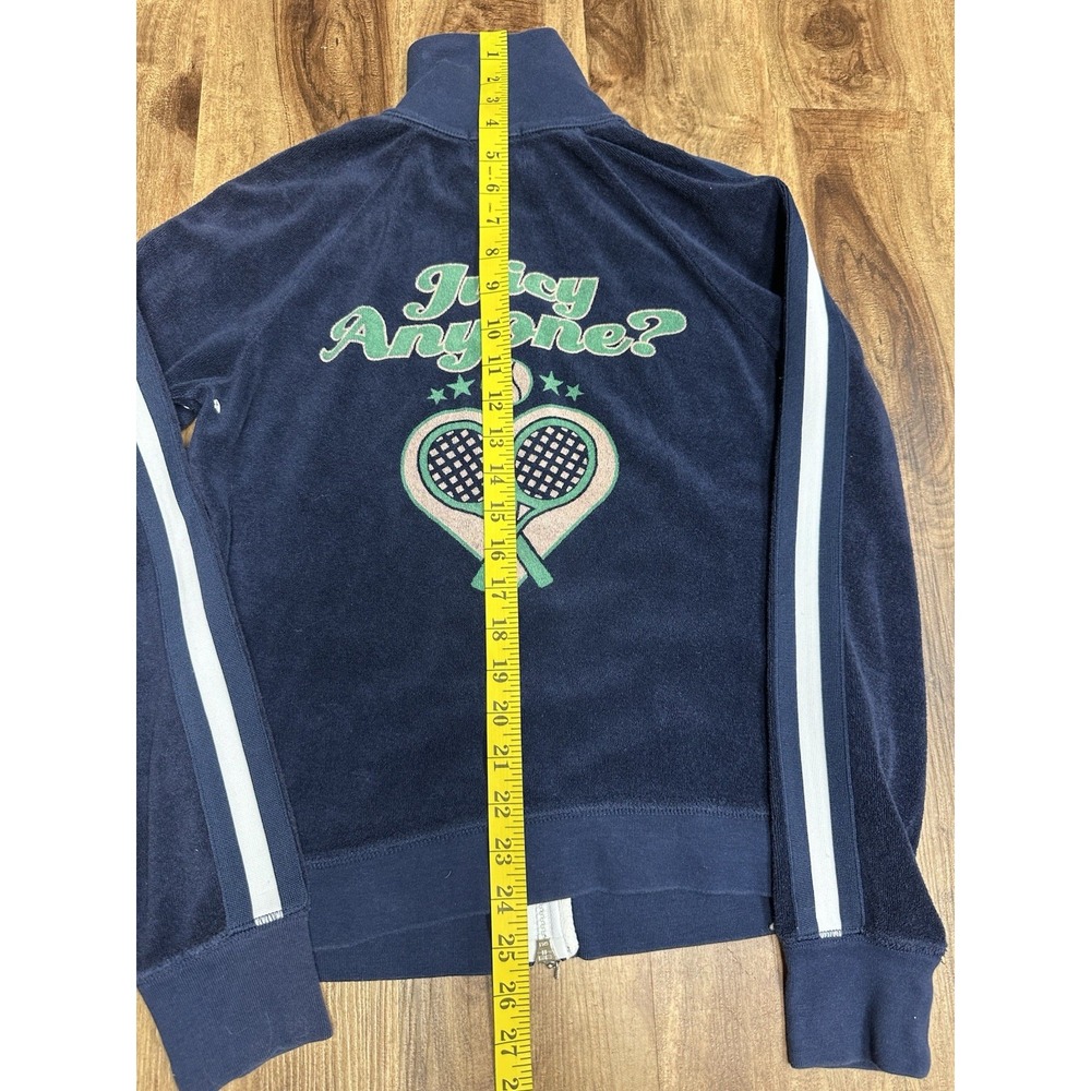 Vintage Y2K Juicy Couture Tennis Juicy Anyone Racquet Velour Track Jacket - Picture 9 of 9